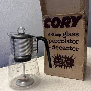 VINTAGE CORY Glass Coffee Percolator